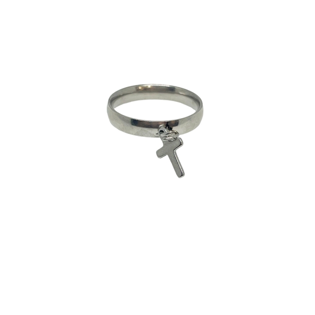 Anillo Acero Quirurgico Argolla Dije Cruz
